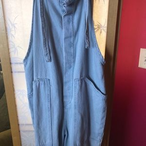 Zara light denim overalls size medium